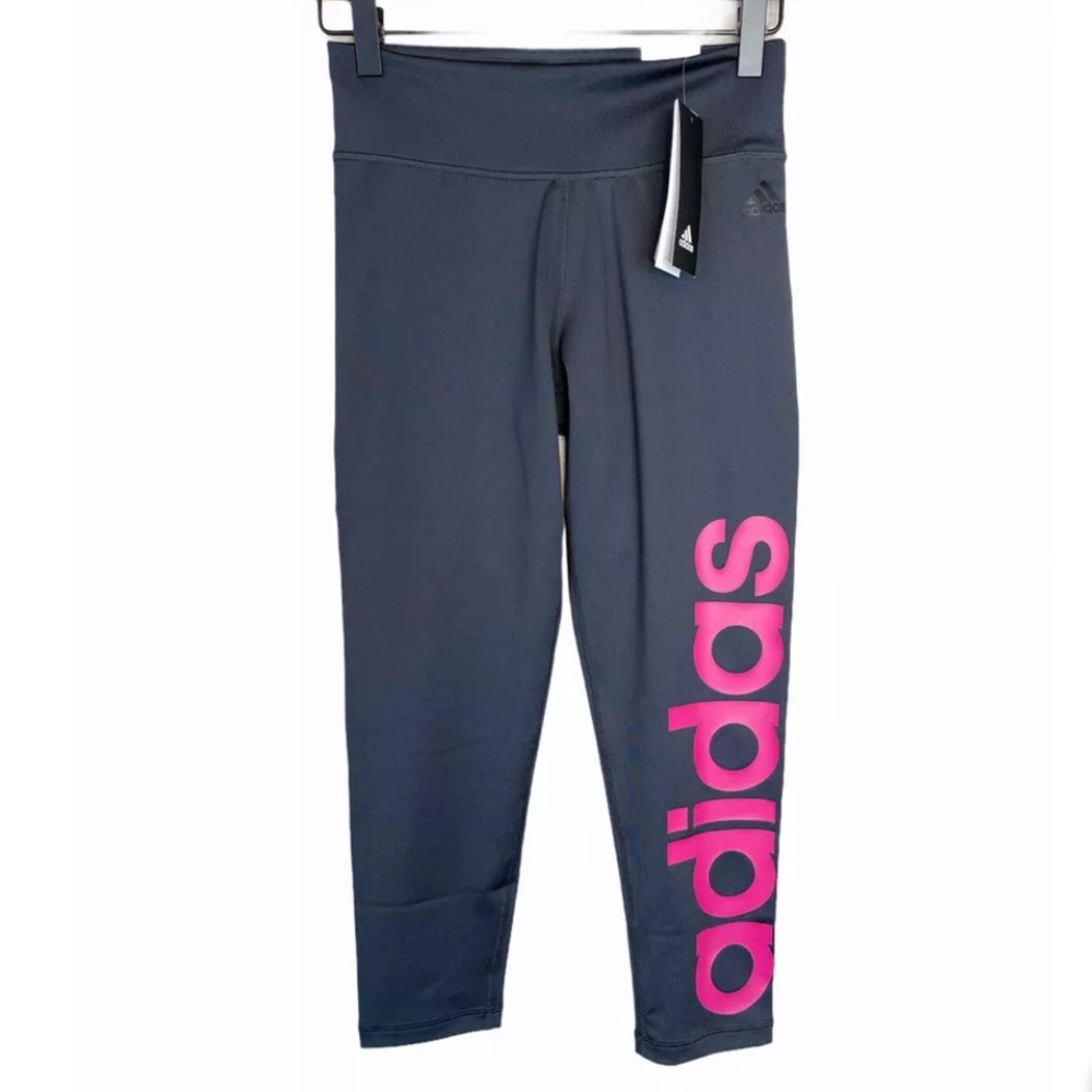 Adidas 3/4 Mid Rise Mix Fab Leggings